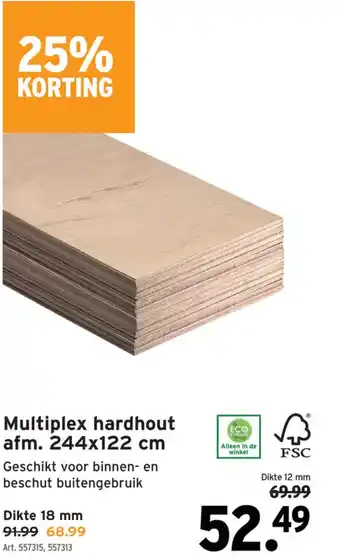 Multiplex hardhout