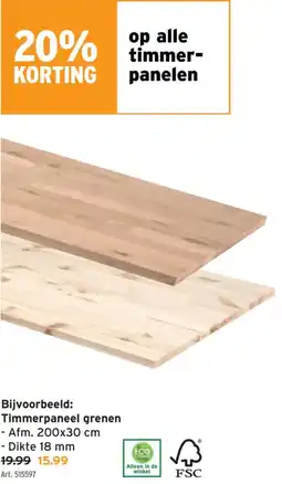 GAMMA Timmerpanelen aanbieding