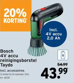 GAMMA Bosch 4V accu reinigingsborstel Taydo aanbieding