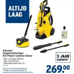 GAMMA Kärcher hogedrukreiniger K4 Power Control Home aanbieding
