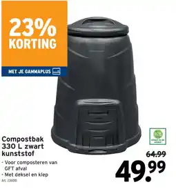 GAMMA Compostbak zwart kunststof aanbieding