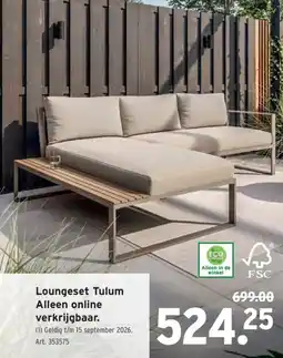 GAMMA Loungeset Tulum aanbieding