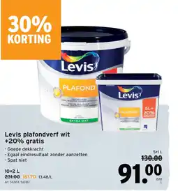 GAMMA Levis plafondverf wit aanbieding