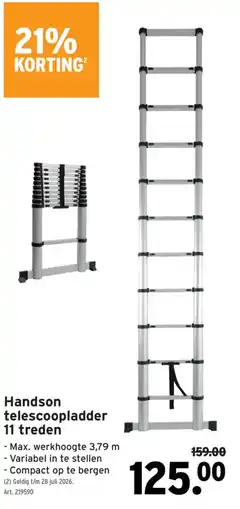 GAMMA Handson telescoopladder aanbieding
