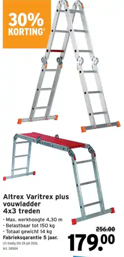 GAMMA Altrex Varitrex plus vouwladder aanbieding