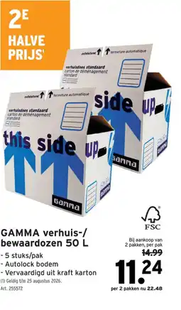 GAMMA Gamma verhuis bewaardozen aanbieding