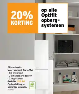 GAMMA Optifit opberg systemen aanbieding