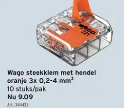 GAMMA Wago steekklem met hendel oranje aanbieding