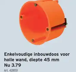 GAMMA Enkelvoudige inbouwdoos voor holle wand aanbieding