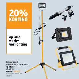 GAMMA Prolight LED bouwlamp op statief aanbieding