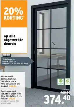 GAMMA Binnendeur Industrial Black MDF aanbieding
