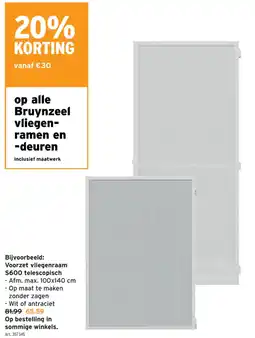 GAMMA Voorzet vliegenraam S600 telescopisch aanbieding