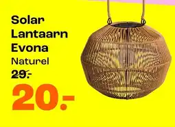 Kwantum Solar Lantaarn Evona Naturel aanbieding