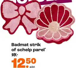 Kwantum Badmat strik of schelp parel aanbieding