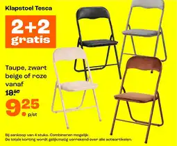 Kwantum Klapstoel Tesca aanbieding