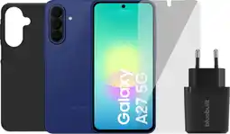 Coolblue Samsung Galaxy A27 256GB Blau 5G + Compleet Accessoirepakket aanbieding