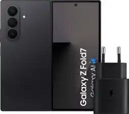 Coolblue Samsung Galaxy Z Fold 7 512GB Zwart 5G + Samsung Oplader 25 Watt Zwart aanbieding