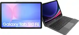 Coolblue Samsung Galaxy Tab S10 FE 10,9 inch 256GB Wifi Lichtblauw + Toetsenbord Hoes AZERTY aanbieding