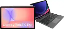 Coolblue Samsung Galaxy Tab S10 Lite 10,9 inch 128GB Wifi Rood + Toetsenbord Hoes AZERTY aanbieding