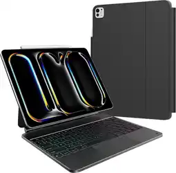 Coolblue BlueBuilt Apple iPad Pro (2024) 13 inch Toetsenbord Hoes AZERTY Zwart aanbieding