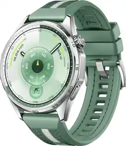 Coolblue Huawei Watch GT 6 46 mm Zilver/Groen aanbieding