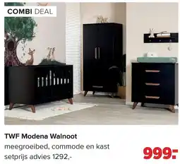 Baby-Dump TWF Modena Walnoot aanbieding