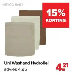 Baby-Dump Uni Washand Hydrofiel aanbieding