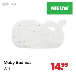 Baby-Dump Moby Badmat Wit aanbieding