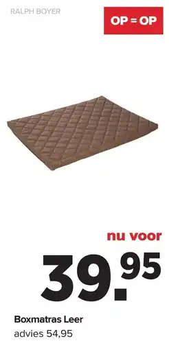 Baby-Dump Boxmatras Leer aanbieding