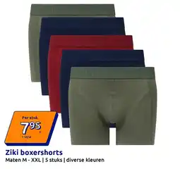 Action Ziki boxershorts aanbieding