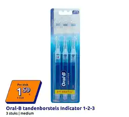 Action Oral-B tandenborstels Indicator 1-2-3 aanbieding