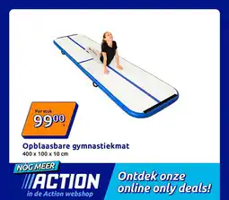 Action Opblaasbare gymnastiekmat aanbieding