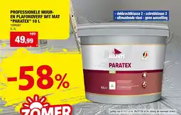 Hubo PROFESSIONELE MUUREN PLAFONDVERF WIT MAT “PARATEX” aanbieding
