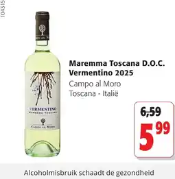 Colruyt Maremma toscana d.o.c. vermentino 2025 aanbieding