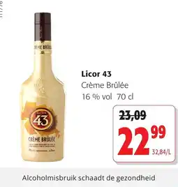 Colruyt Licor 43 crème brûlée aanbieding