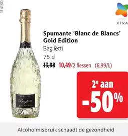 Colruyt Spumante 'blanc de blancs' gold edition aanbieding