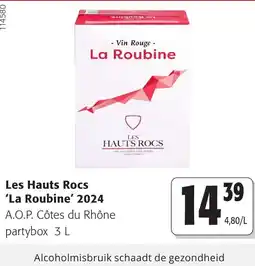 Colruyt Les hauts rocs 'la roubine' 2024 aanbieding