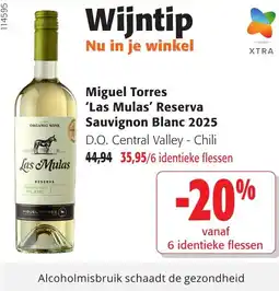 Colruyt Miguel torres 'las mulas' reserva sauvignon blanc 2025 aanbieding