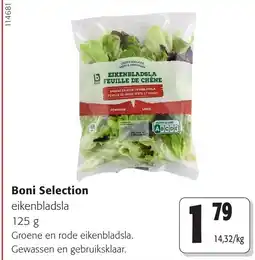 Colruyt Boni selection eikenbladsla aanbieding