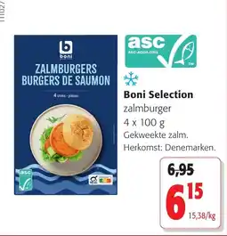 Colruyt Boni selection zalmburger aanbieding