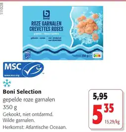 Colruyt Boni selection gepelde roze garnalen aanbieding