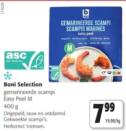 Colruyt Boni selection gemarineerde scampi aanbieding