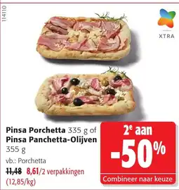 Colruyt Pinsa porchetta of pinsa panchetta-olijven aanbieding