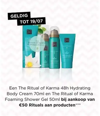 The ritual of karma 48h hydrating body cream & foaming shower gel