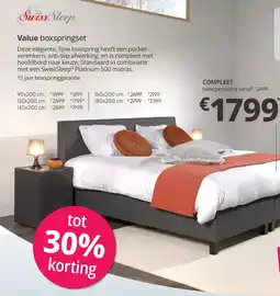 Sleepworld Value boxspringset aanbieding
