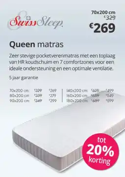 Sleepworld Queen matras aanbieding