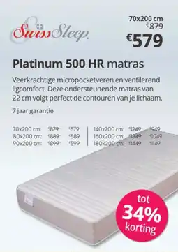 Sleepworld Platinum 500 hr matras aanbieding