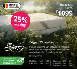 Sleepworld Edge l75 matras aanbieding