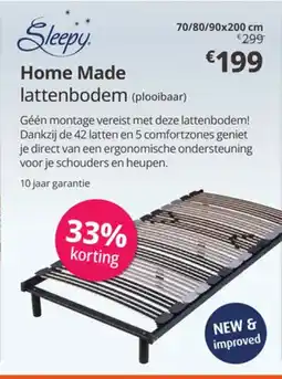 Sleepworld Home made lattenbodem (plooibaar) aanbieding