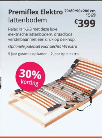 Premiflex elektro lattenbodem